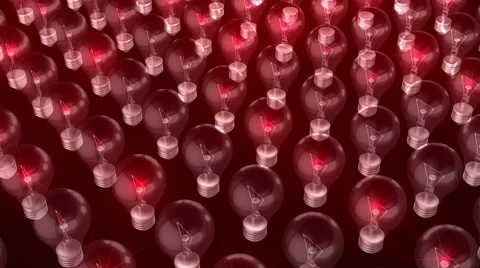 Red Bulbs Animation 3D Video stock 47128895