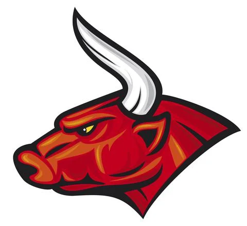 Red Bull Head Stock Illustration