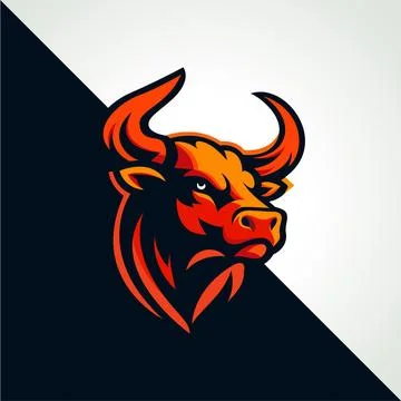 Red Bull head vector design Stock Illustration