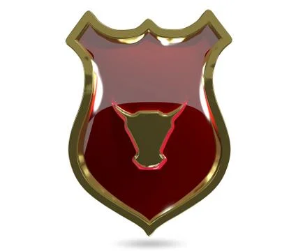 Red bull shield Stock Illustration
