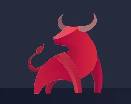 Red bull vector gradient image Illustrazione stock