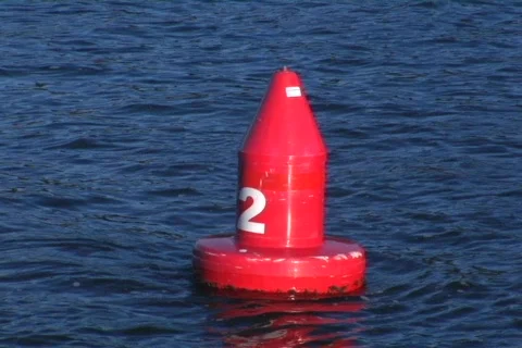 Red buoy# 2 Stock Footage