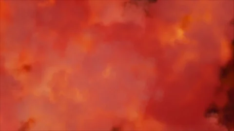 Red burning fire clouds exploding Stock Footage 118525093