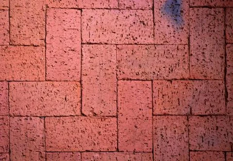 Red burnt bricks Stock Photos