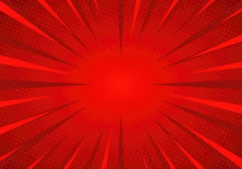 Red burst background with rays and dots for design Stock Illustration