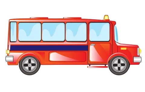 Red bus Stock Illustration