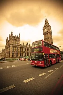 Red bus in London Stock Photos