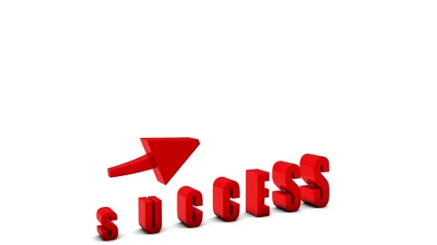 Red Business Text on White Background 스톡 동영상 303561838