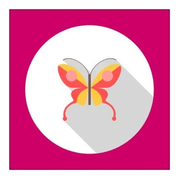 Red butterfly icon Stock-Illustration