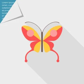 Red butterfly icon Stock-Illustration