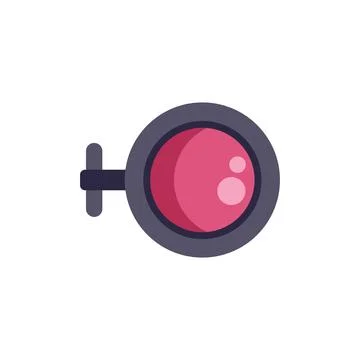 Red button being pushed with side device for activating Stock Illustration