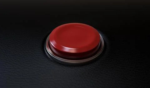 Red Button On Black Leather イラスト素材