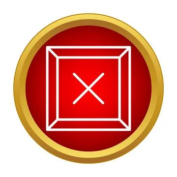 Red button closing web interface window 스톡 일러스트