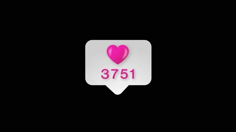 Red like button with increasing counting of numbers animation. Stock Footage 141442740
