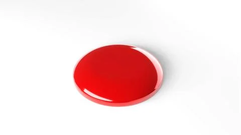 Red button isolate backbround , 3D render Stock Illustration