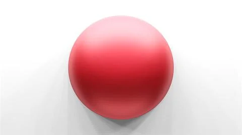 Red button isolate backbround , 3D render Stock Illustration