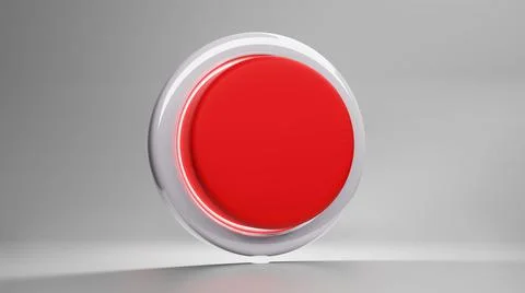 Red button isolate backbround , 3D render Stock Illustration