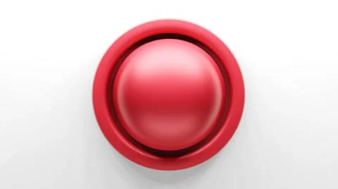 Red button isolate backbround , 3D render Stock Illustration