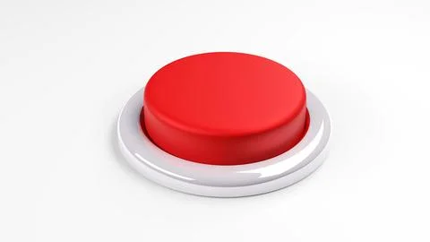 Red button isolate backbround , 3D render Stock Photos