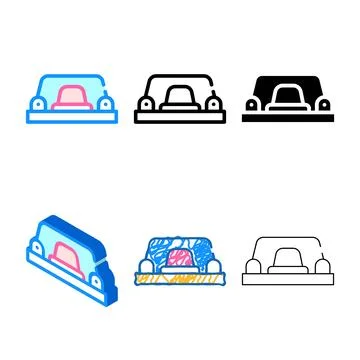 Red button modern color icon vector flat Stock Illustration