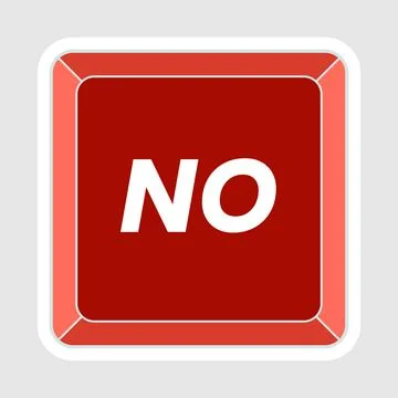 Red button no mark. Symbols red checkmark isolated on white background Stock Illustration