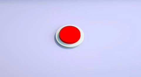 Red button. No nuclear war. Save the world. Do not push. Say no to war. Stock Illustration