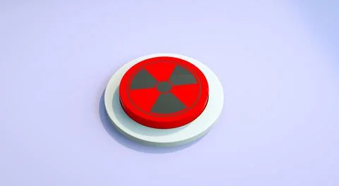 Red button. No nuclear war. Save the world. Do not push. Stock Illustration