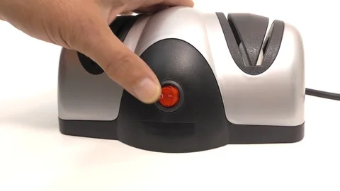 Red button power switch device. Stock Footage 112750004