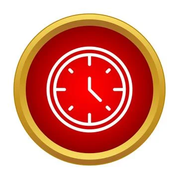 Red button pushing important time ticking down Stock Illustration