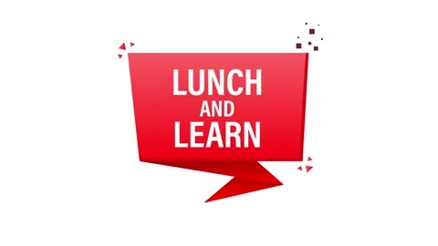 Red button with red lunch and learn. Motion graphics. Stock Footage 156580640