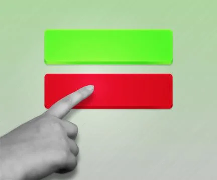 Red button selected イラスト素材