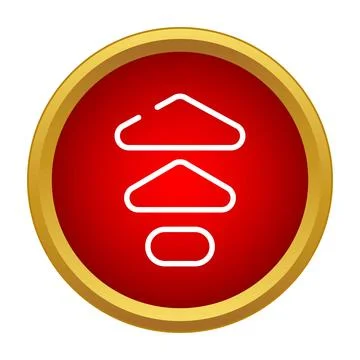 Red button showing an upward scroll icon Stock Illustration