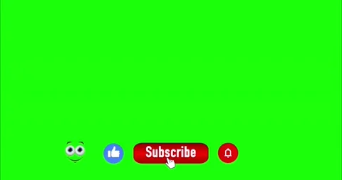 Red button, subscribe and subscribed on a green background. For video channel. Stock Footage 220758815