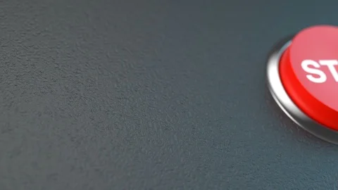 Red button symbolising the stop Stock Footage 101494161