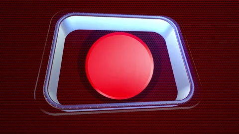 Red button. Technology symbol Video stock 277248622