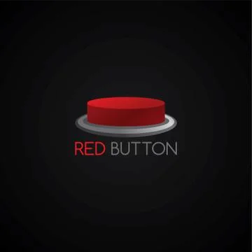 Red button template Illustrazione stock