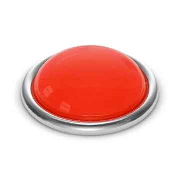Red button vector illustration on white background Stock Illustration