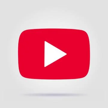 Red button video player media You Tube Stockillustratie