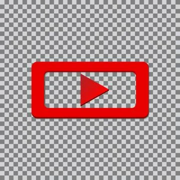 Red button video player. Social media. Social Media Background Sign Download. Ilustração Stock