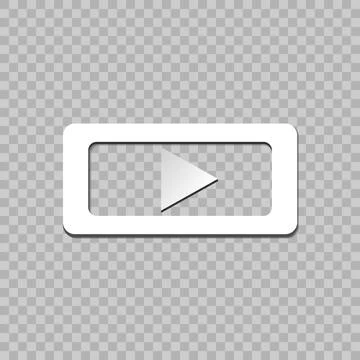Red button video player. Social media. Social Media Background Sign Download. Ilustração Stock