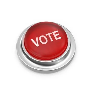 Red Button Vote Stock Illustration