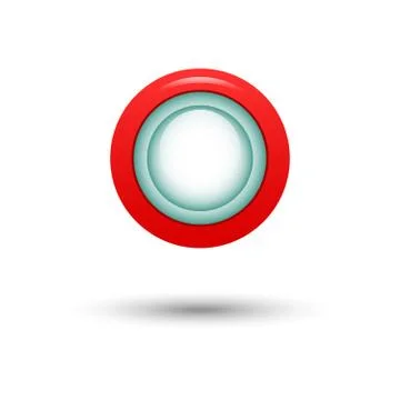 Red button for website Stock Illustration