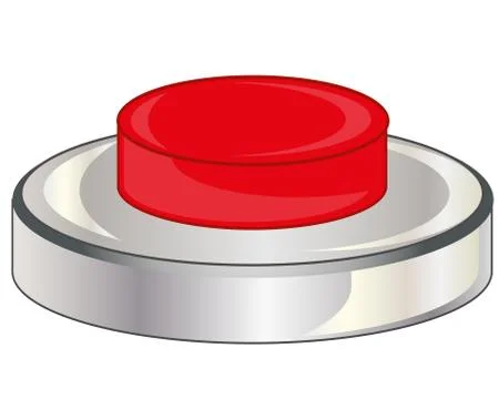 Red button on white Stock Illustration