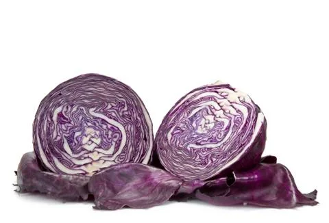 Red cabbage cut. Stock Photos