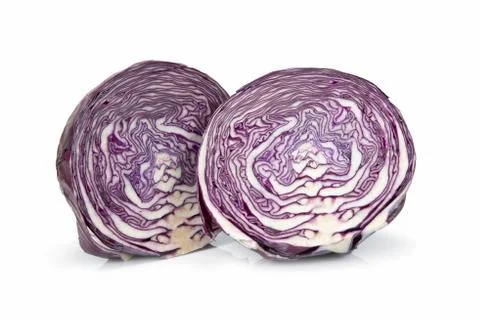 Red cabbage cut. Stock Photos