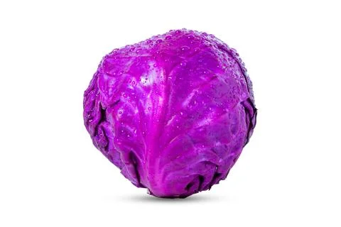 Red cabbage, isolated on the background Clipping Path Stock Photos