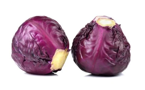 Red cabbage isolated on white background Stock Photos