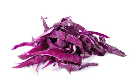 Red cabbage isolated on the white background Stock Photos