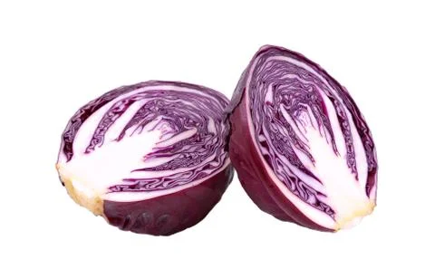 Red cabbage isolated on white background Stock Photos