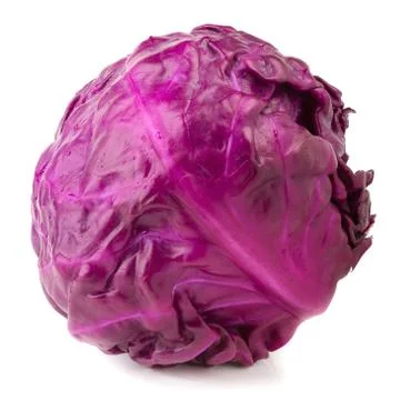 Red cabbage isolated on a white background Stock Photos